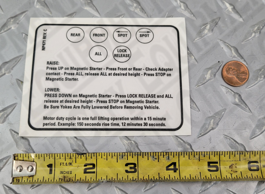 Rotary NP471 VALVE INSTRUCTIONS N/P